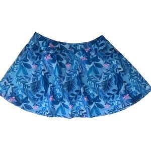 Skipper Floral Blue and Pink Women's Skort - S blue , pink.  Polyester spandex